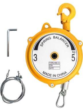 Spring Balancer HW-5 Retractable Tool Holder 3-5kg Capacity with 5ft Wire Rope